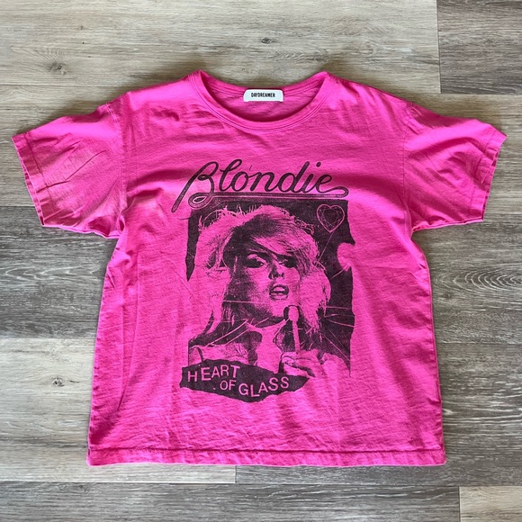 Daydreamer Blondie Heart of Glass Pink Graphic Tee Small - Picture 2 of 7